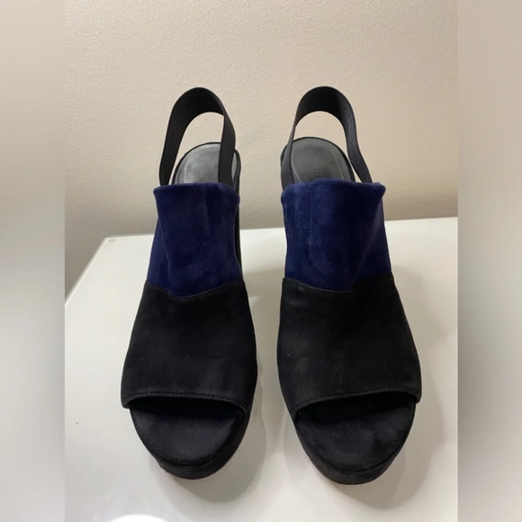 Stuart Weitzman Platform Slingback Suede  Heels - Picture 2 of 10